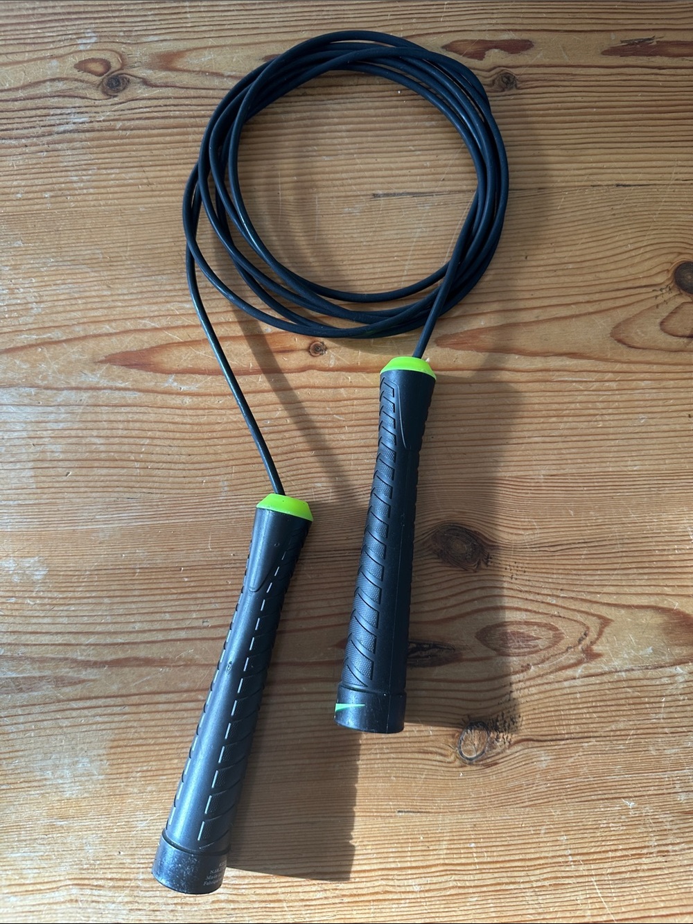 Nike Black and Lime Green Women's Jump Rope